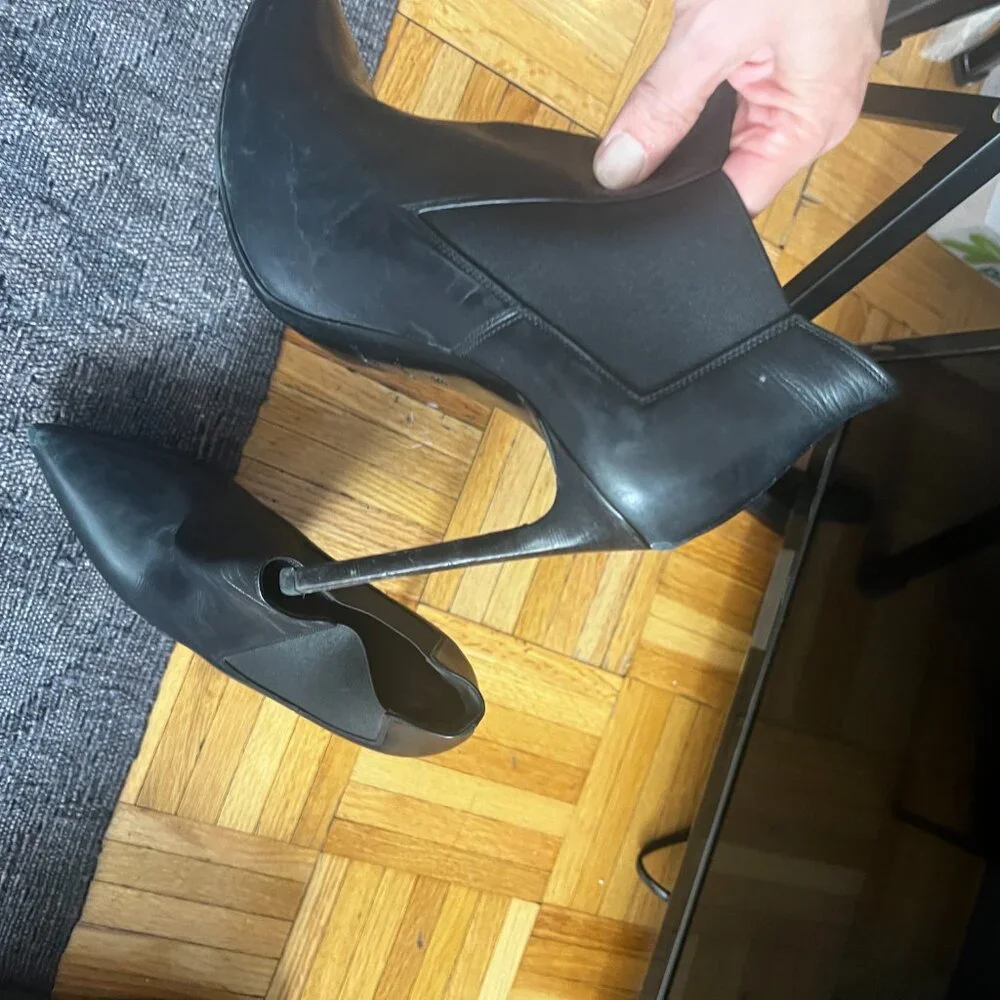 Saint Laurent Black Ankle Boots - Picture 5 of 6